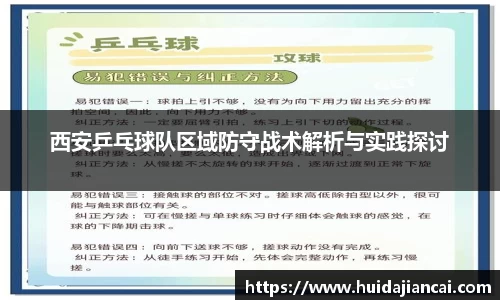 西安乒乓球队区域防守战术解析与实践探讨