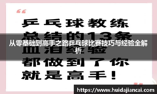 从零基础到高手之路乒乓球比赛技巧与经验全解析